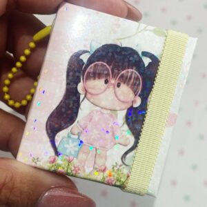 Chaveiro de Postit menina Rosa Flor