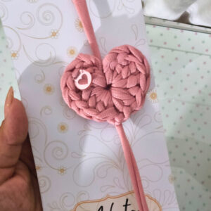 Marca Páginas Coração Rosa